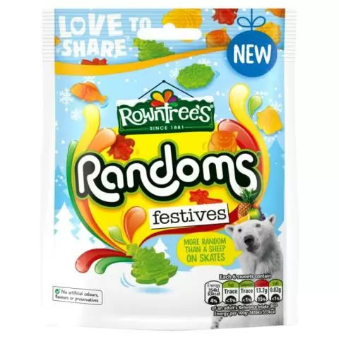 Rowntree's Randoms Festive Sweets Sharing Bag 130g