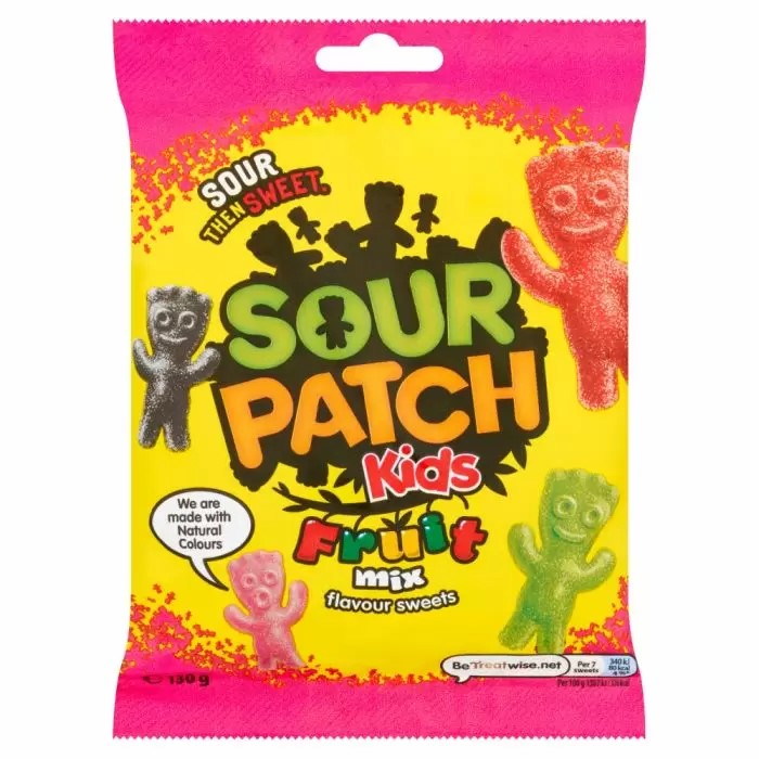 Sour Patch Kids Fruit Mix Flavour Sweets Bag 130g