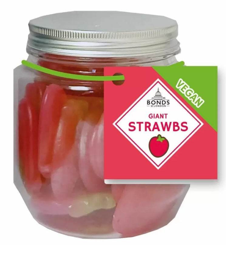 Bonds Giant Strawberries Vegan Jar