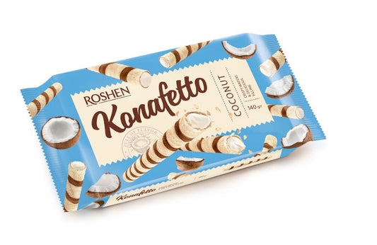 Konafetto coconut wafer rolls